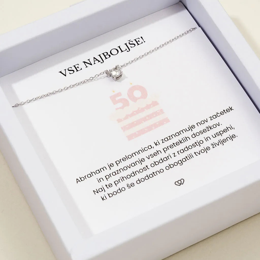 50. rojstni dan + Verižica Eva – srebrna