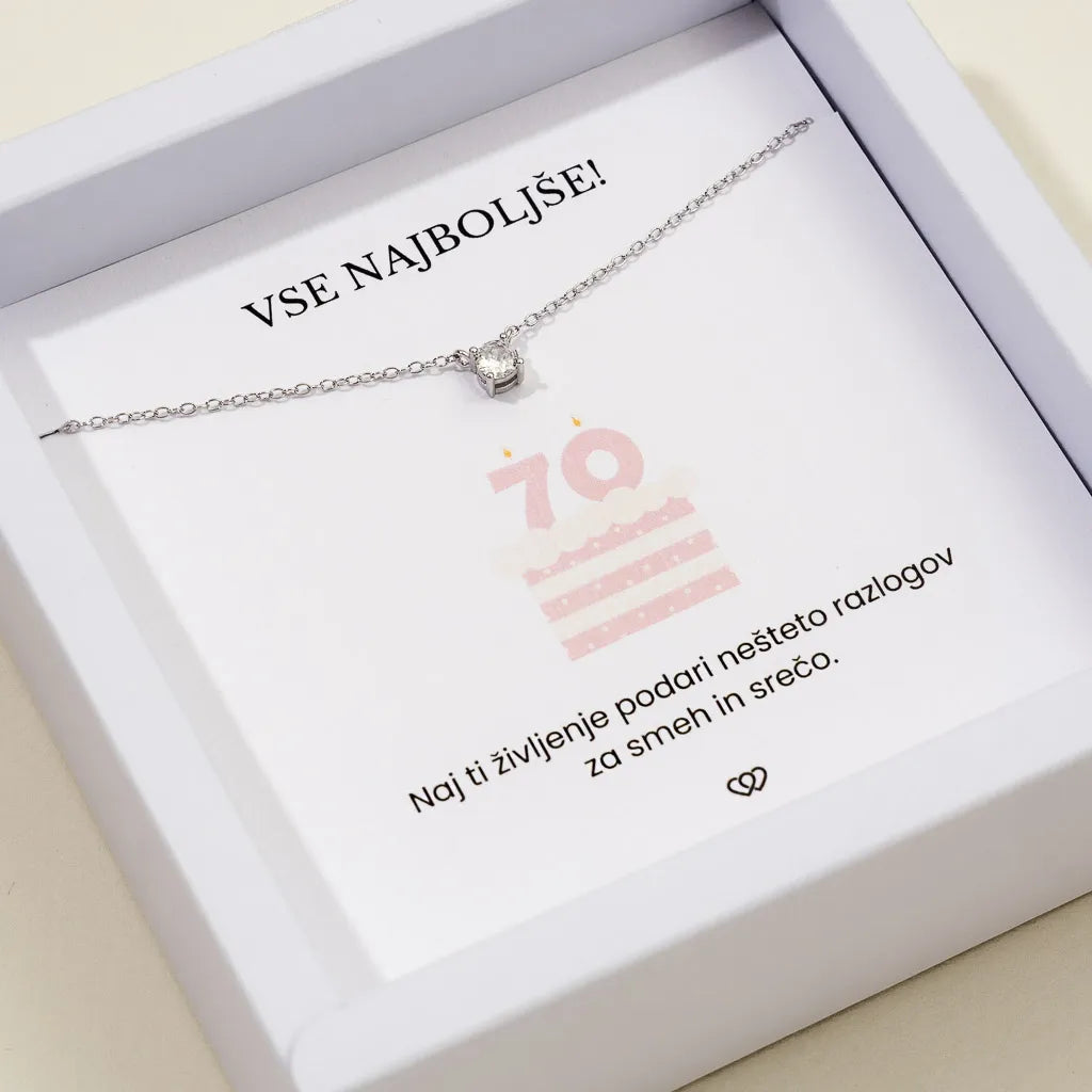 70. rojstni dan + Verižica Eva – srebrna