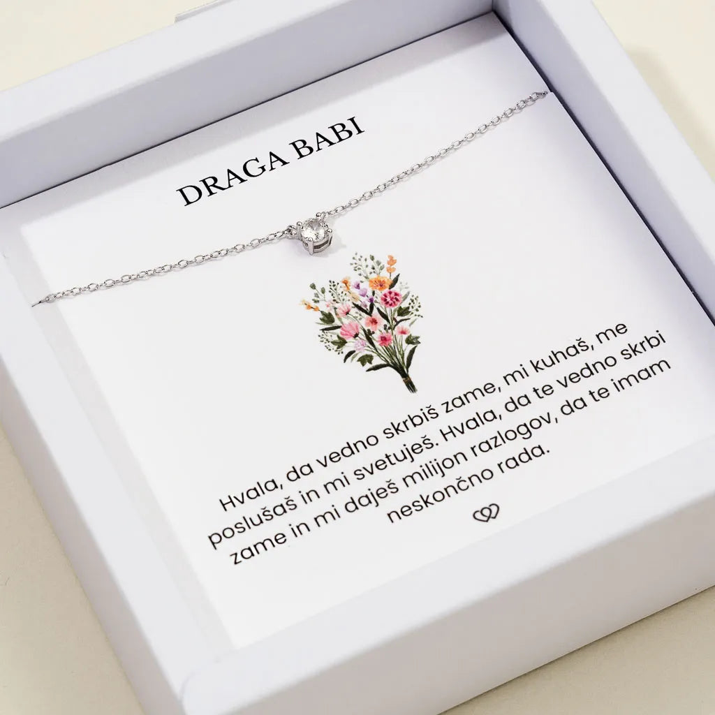 Draga babi + Verižica Eva – srebrna