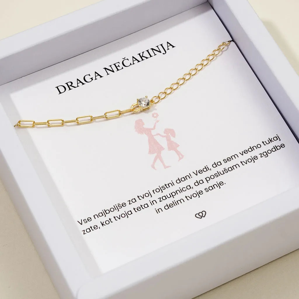 Draga nečakinja + Zapestnica Sofija – zlata