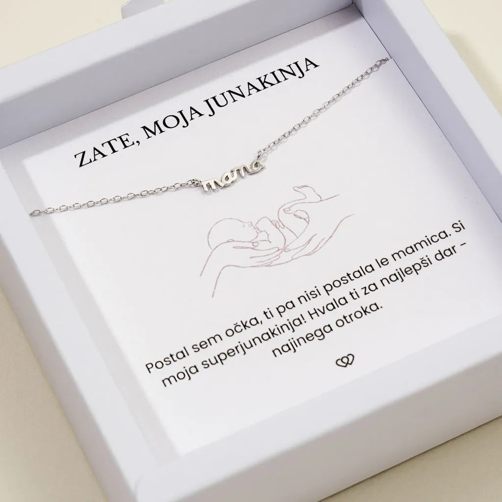Moja junakinja + Verižica Mama – srebrna