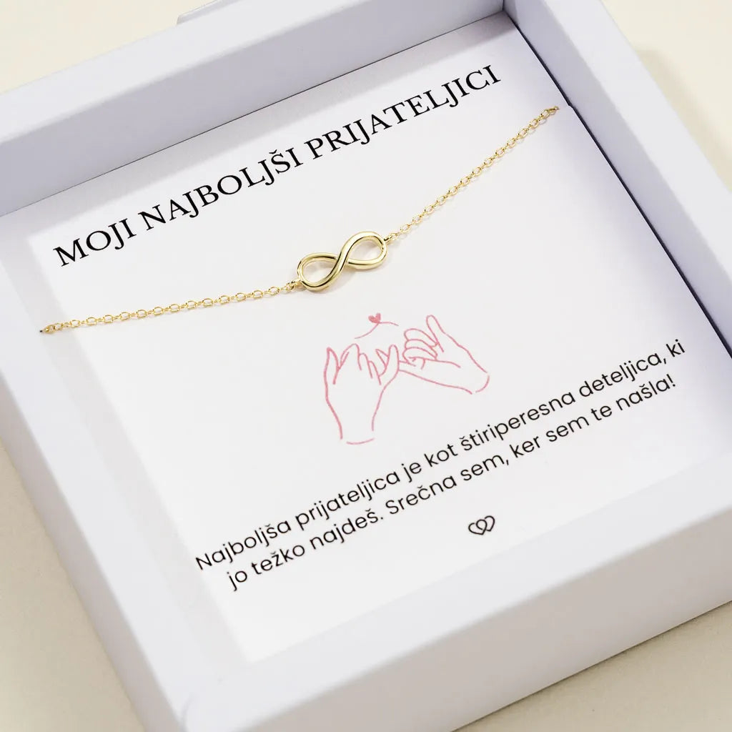 Moji najboljši prijateljici + Zapestnica Neskončnost – zlata