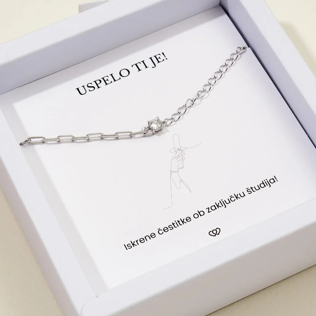 Uspelo ti je + Zapestnica Sofija – srebrna