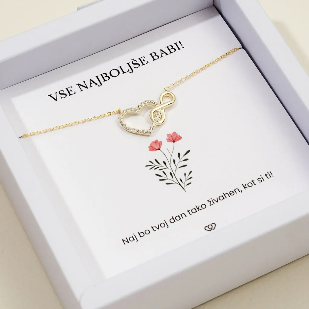 Vse najboljše babi + Verižica Ljubezen – zlata