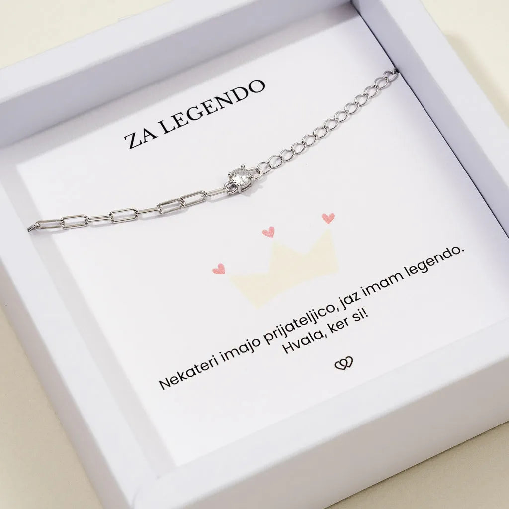 Za legendo + Zapestnica Sofija – srebrna