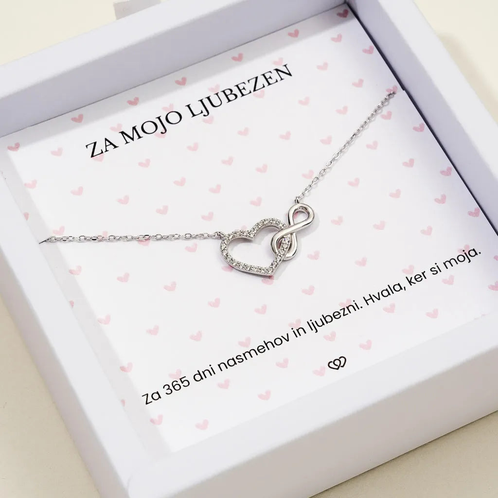 Za mojo ljubezen + Verižica Ljubezen – srebrna
