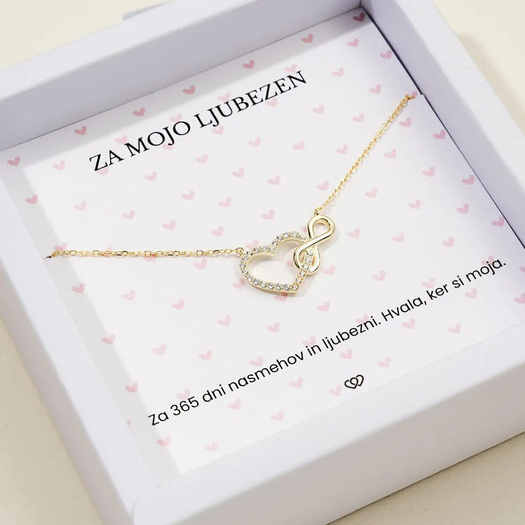 Za mojo ljubezen + Verižica Ljubezen – zlata