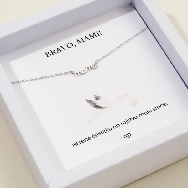 bravo-mami-verižica-mama-srebrna